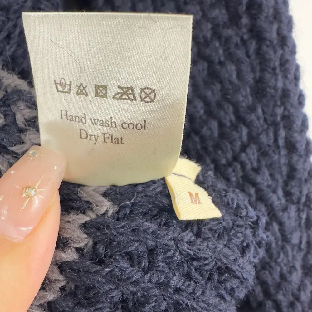 Celtic & Co 100% wool chunky knit shawl collar gray pullover‎ - Picture 8 of 8